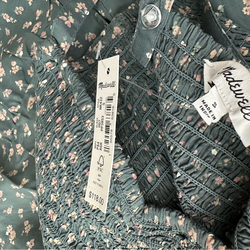 Madewell Women’s Smocked Mini Dress - Picture 10 of 11